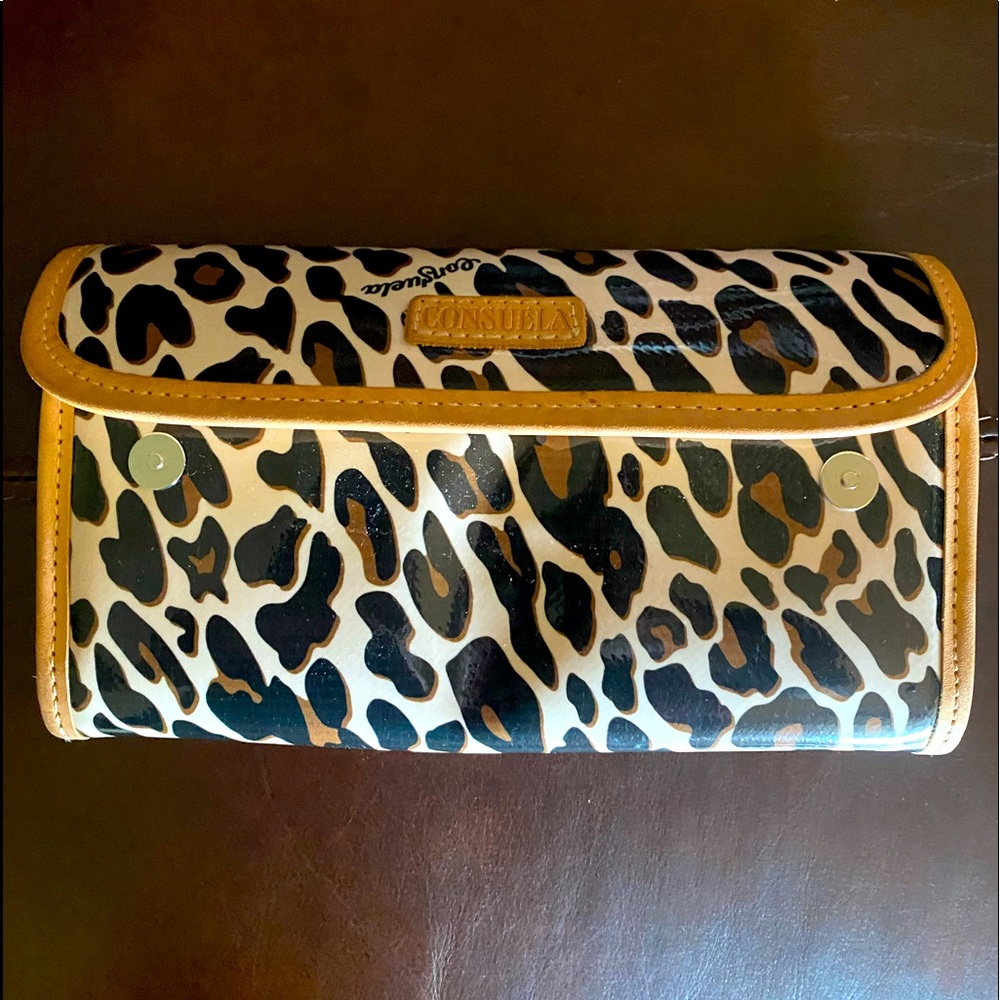 Consuela Mona brown leopard go to clutch/wallet